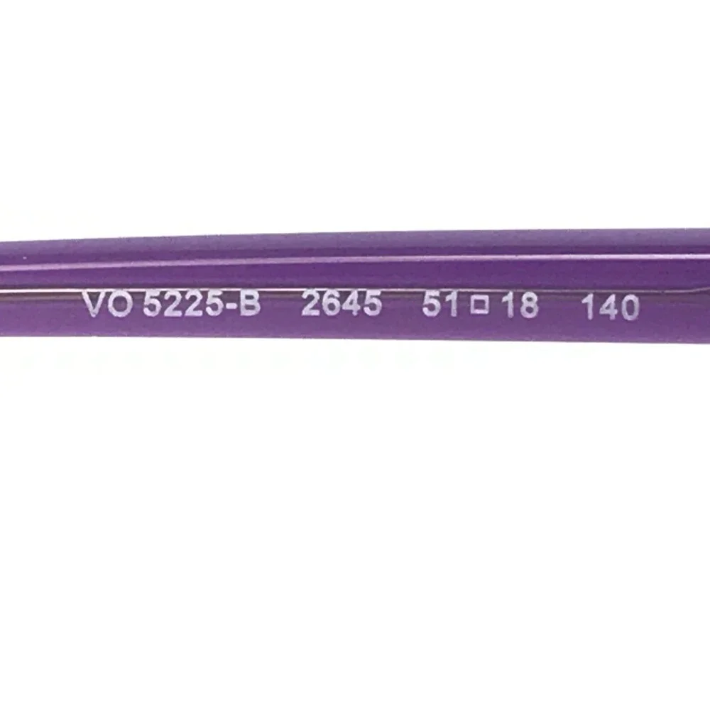 Vogue Eyeglasses Frames VO5225-B 2645 Clear Purple Cat Eye Silver 51-18-140